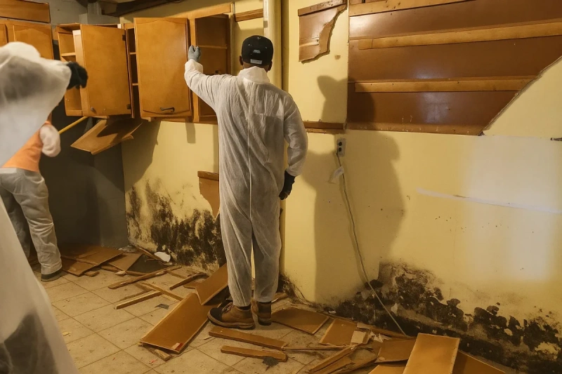 Mold grows fast in New Jersey after water damage or floods. This page explains mold removal, testing, and how to stop it. Our licensed crews come quickly and stop mold before it spreads. We provide full water damage restoration service, not just mold cleanup.